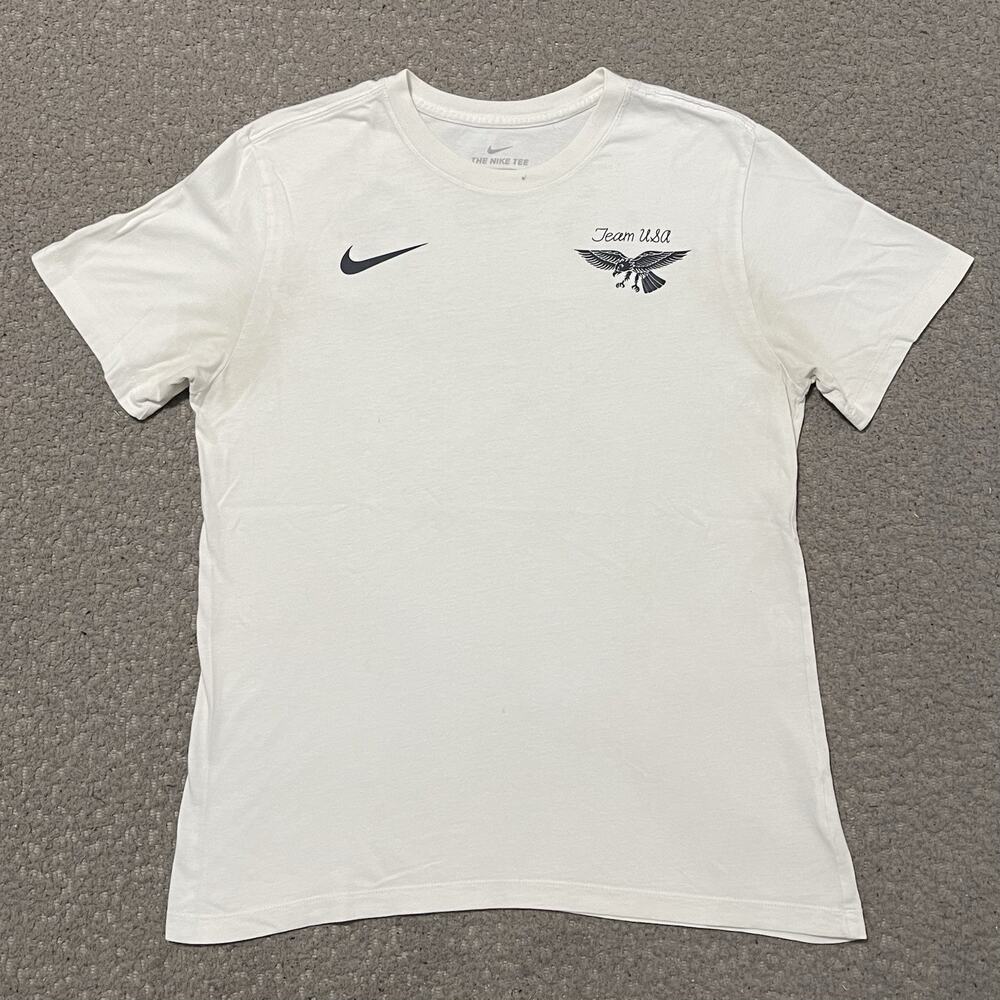 Nike Shirt Mens M White Sportswear Team USA Eagle Short Sleeve Crew Neck Tee